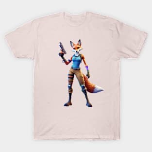 Fortnite-inspired female fox design T-Shirt